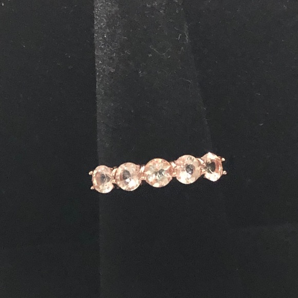 Vintage America Jewelry - Estate Rose Gold 925 CZ Women's size 7 Ring 2.31g
